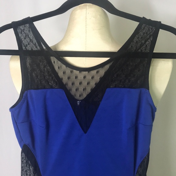 🌻 3/25 🌻 Rhapsody Body Con Dress Side Mesh Lace - Picture 2 of 7